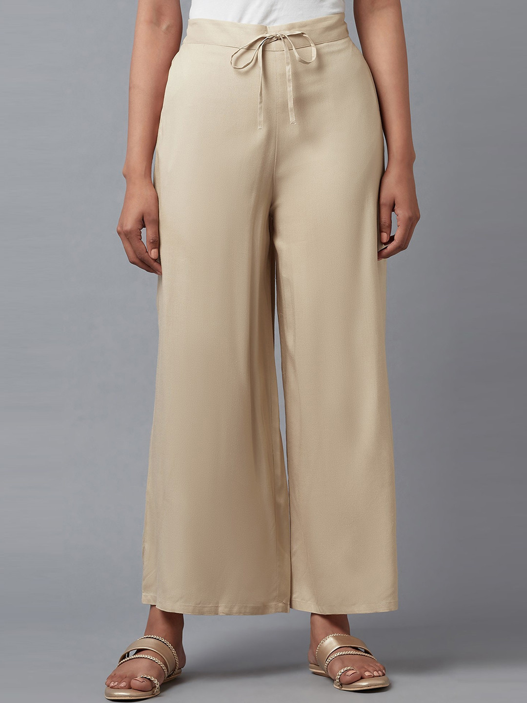 Buy W Women Beige Trousers Trousers for Women 18054512 Myntra