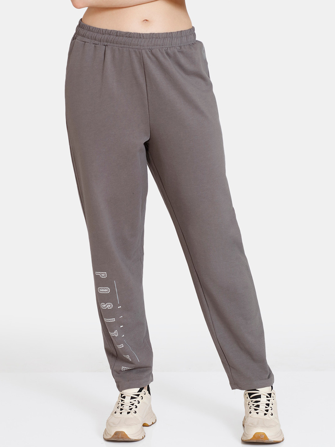Buy Zelocity By Zivame Women Grey Solid Track Pant Track Pants for Women 18054834 Myntra