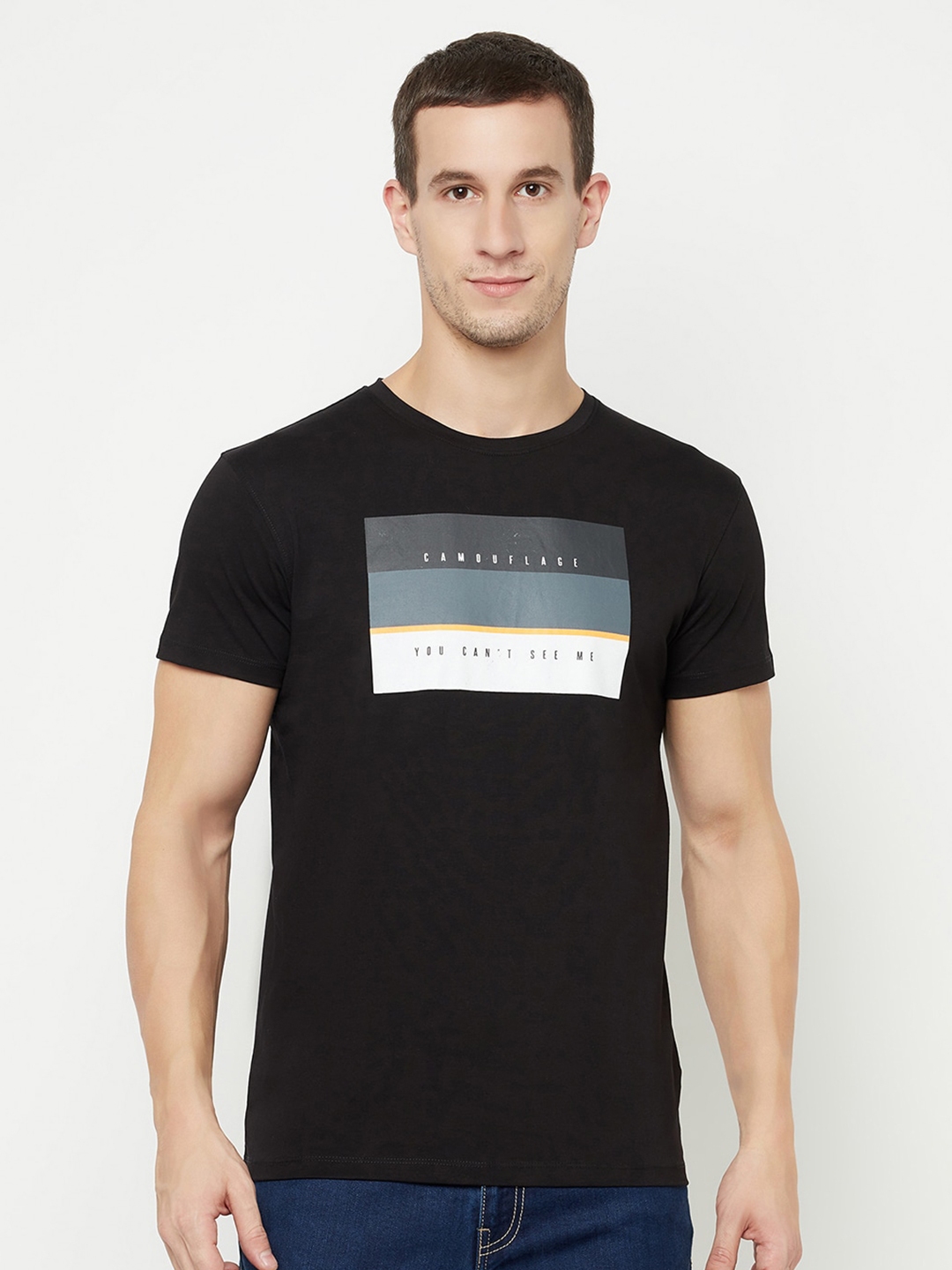 Buy Octave Men Black Printed T Shirt - Tshirts for Men 18060092 | Myntra
