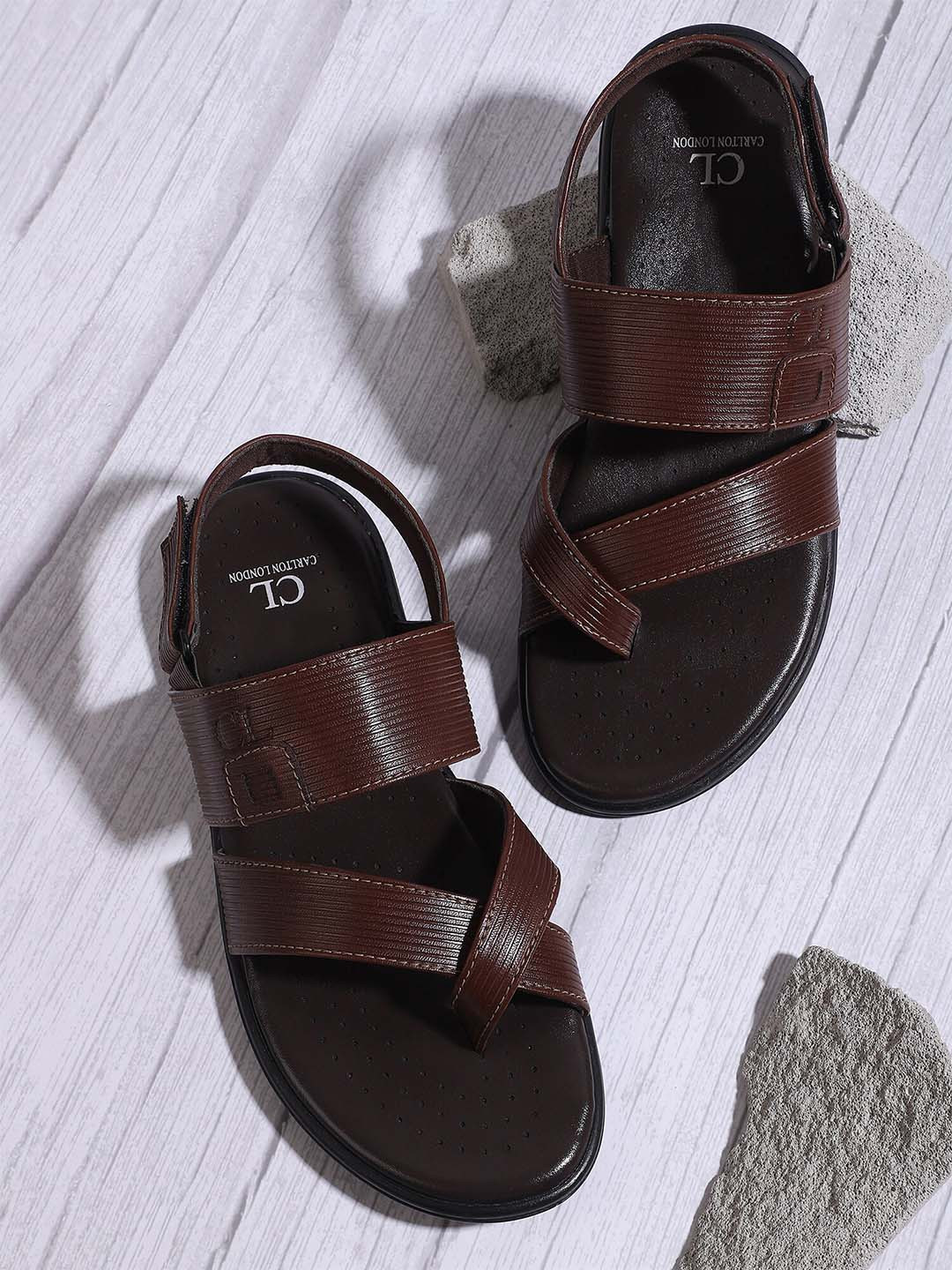 Buy Carlton London Men Brown Comfort Sandals Sandals for Men 18062920 Myntra