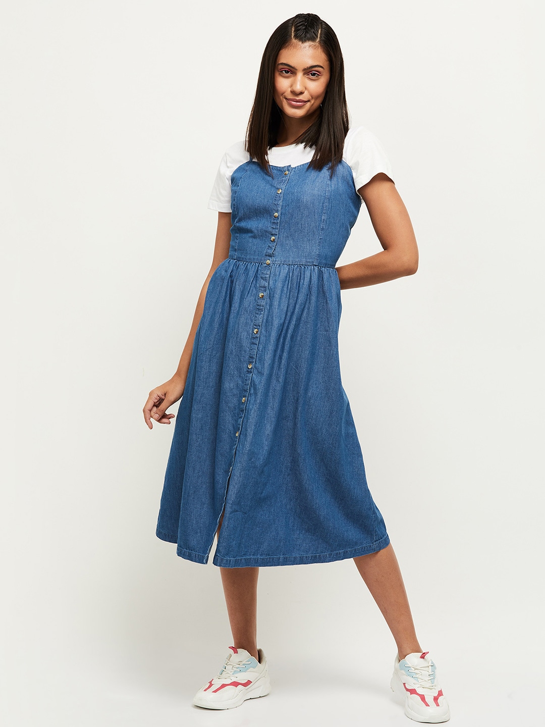 navy blue pinafore