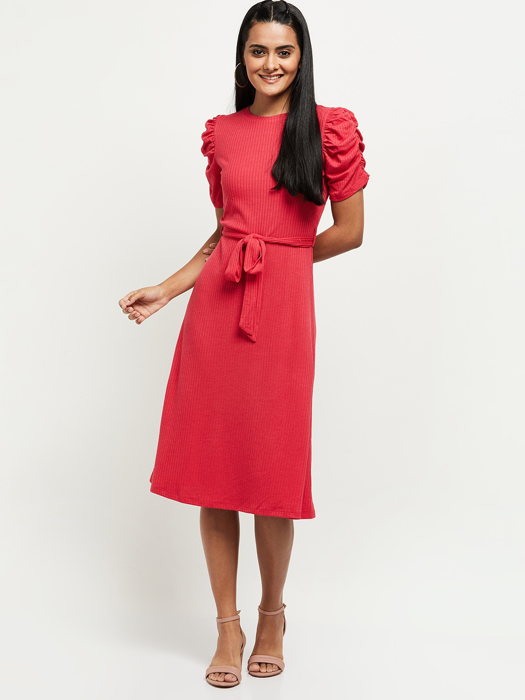 Buy Max Pink Midi Dress Dresses for Women 18063576 Myntra