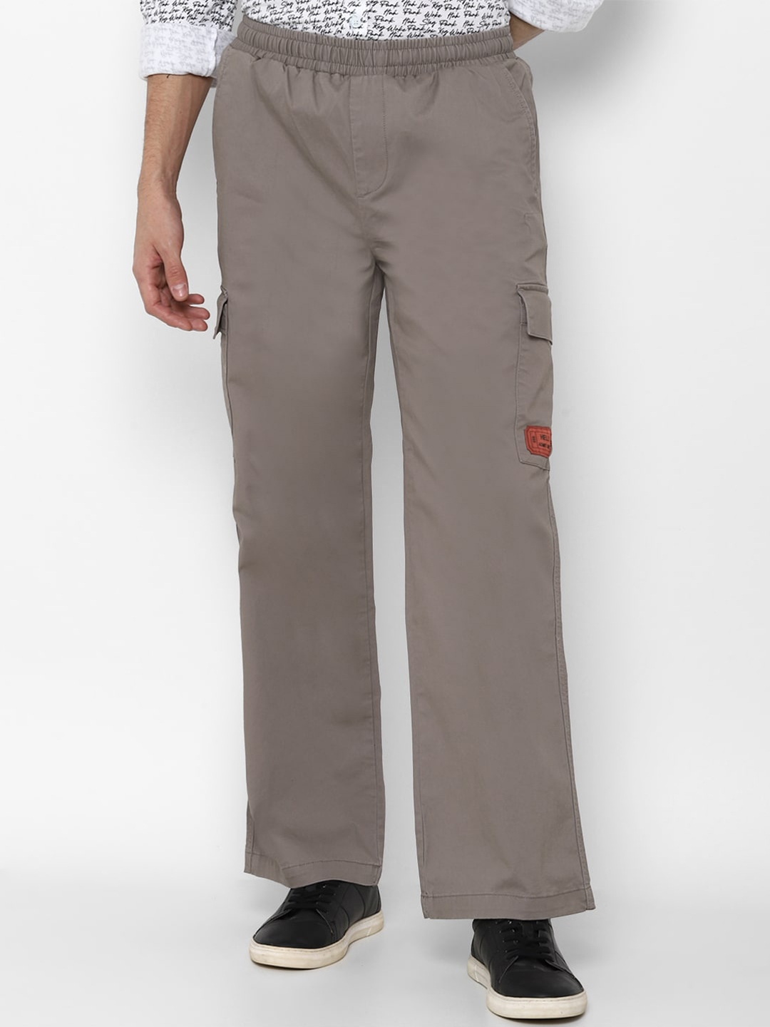 grey cargos men
