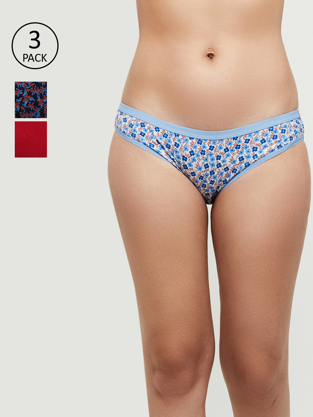 Buy Max Women Pack Of 3 Printed Basic Briefs Briefs for Women