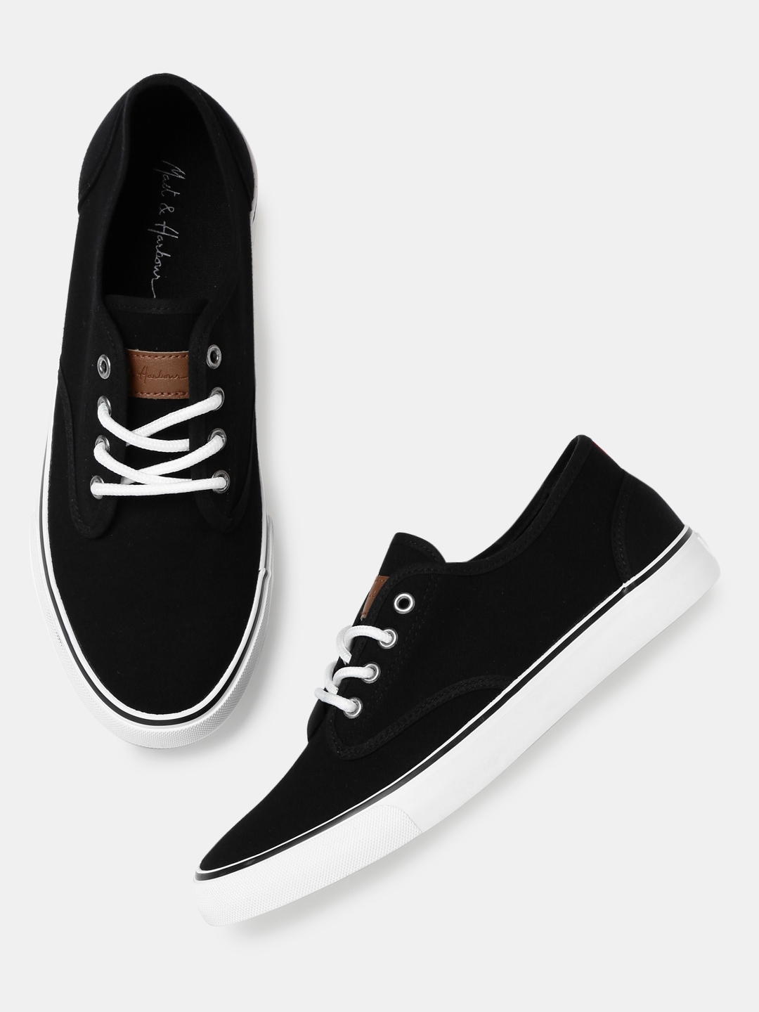 mast and harbour black sneakers