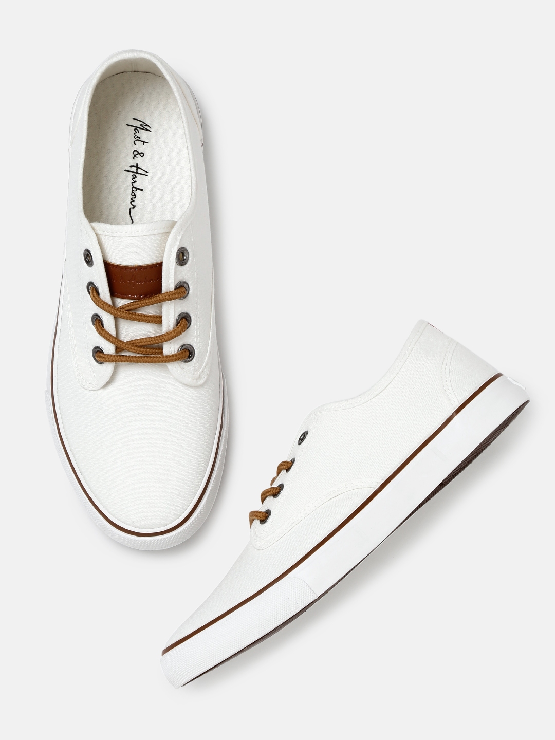 white solid sneakers for men