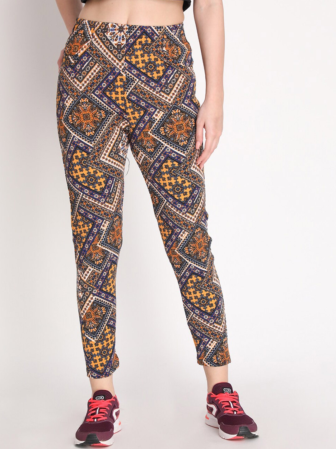 mustard track pants