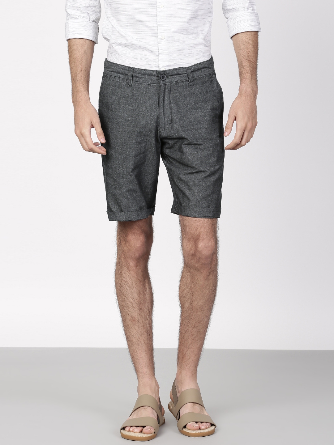 grey chino shorts mens