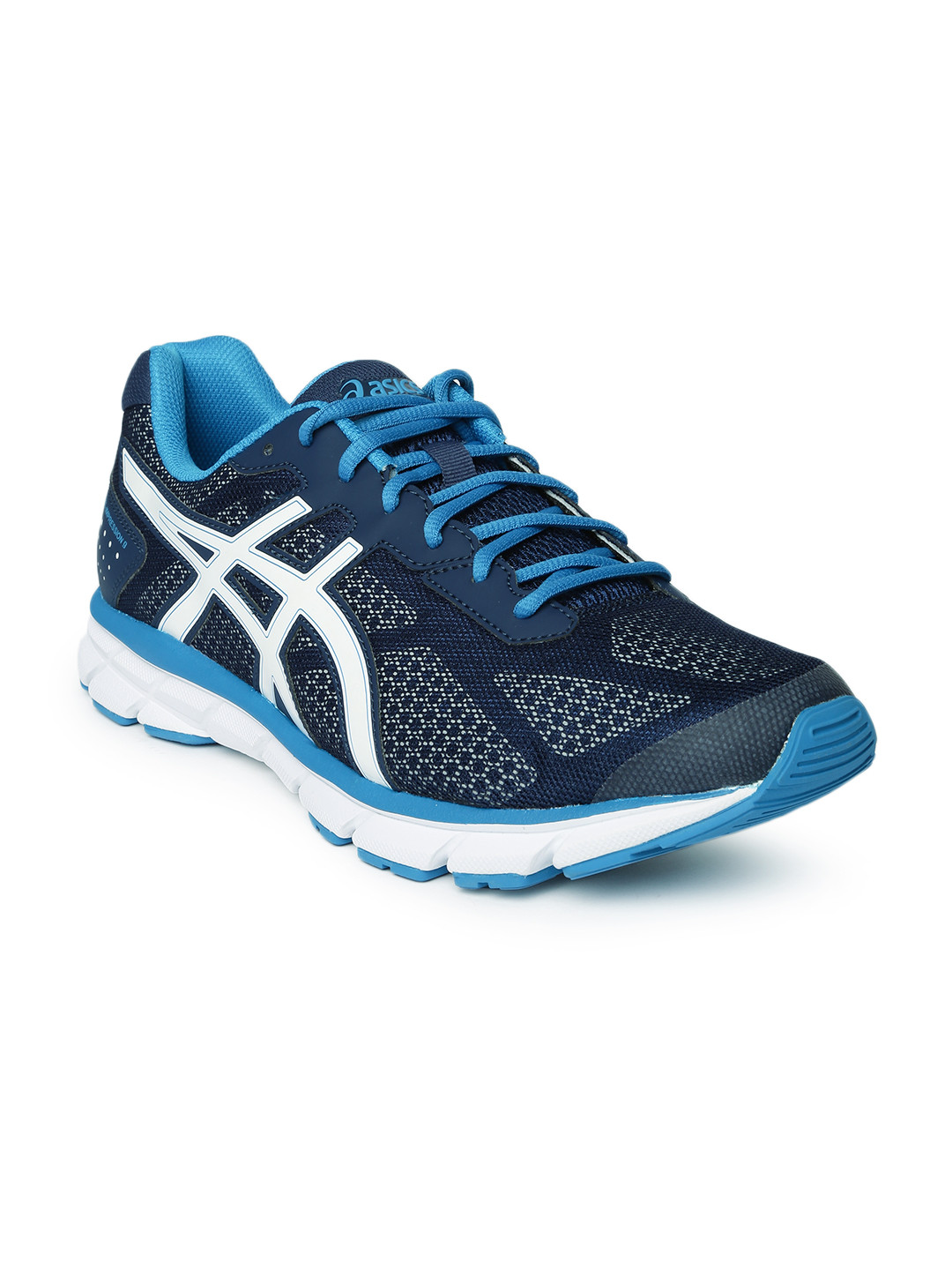 asics navy blue running shoes