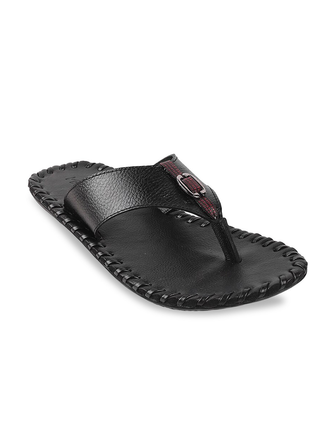 Buy Metro Men Black Leather Comfort Sandals Sandals for Men 18073808