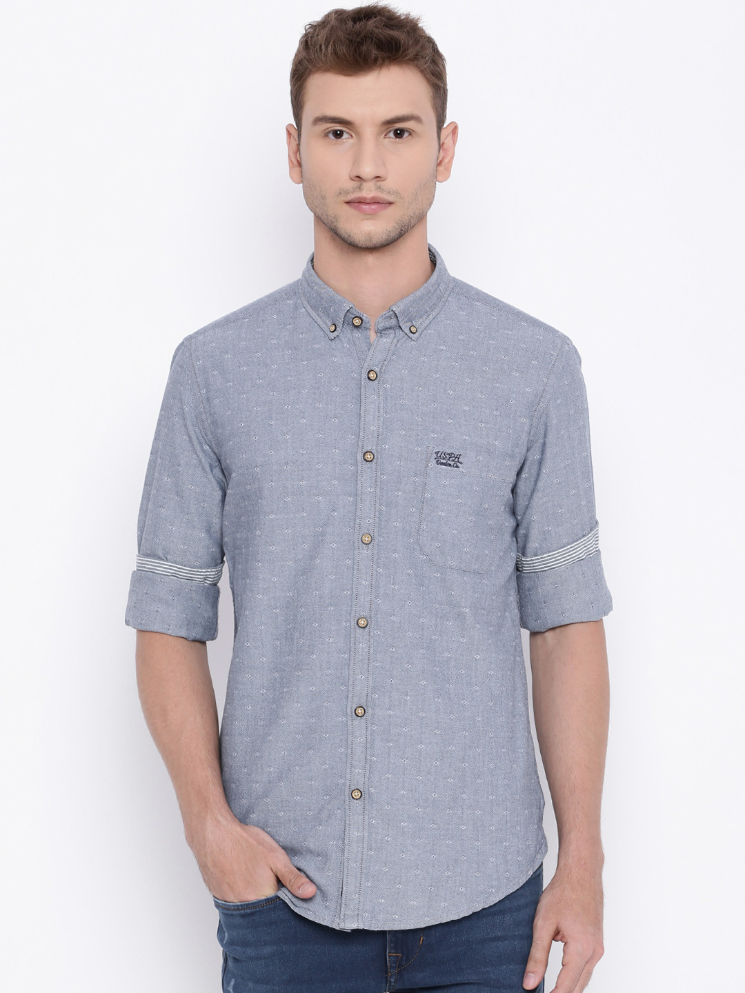 us polo denim shirt
