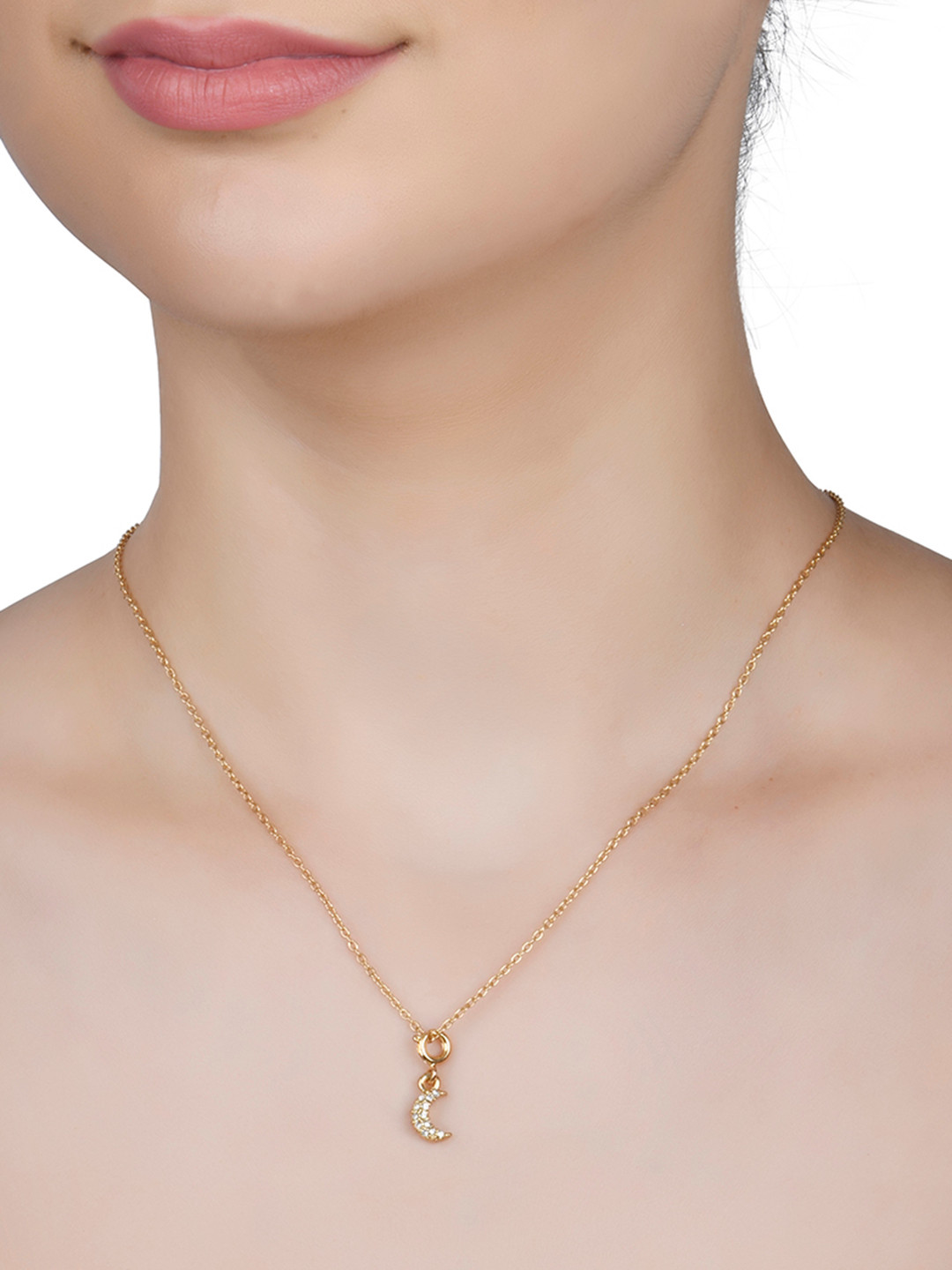 Buy Lilly & Sparkle Gold Toned Gold Plated Chain Necklace And Chains