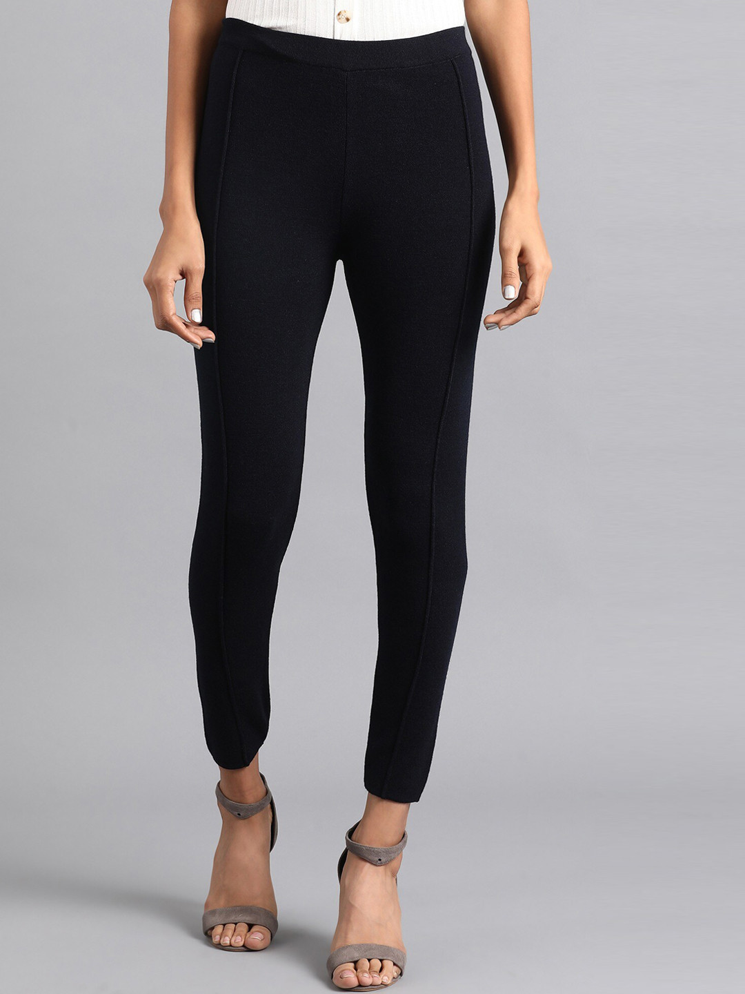 Buy W Women Navy Blue Solid Tights Tights for Women 18075532 Myntra