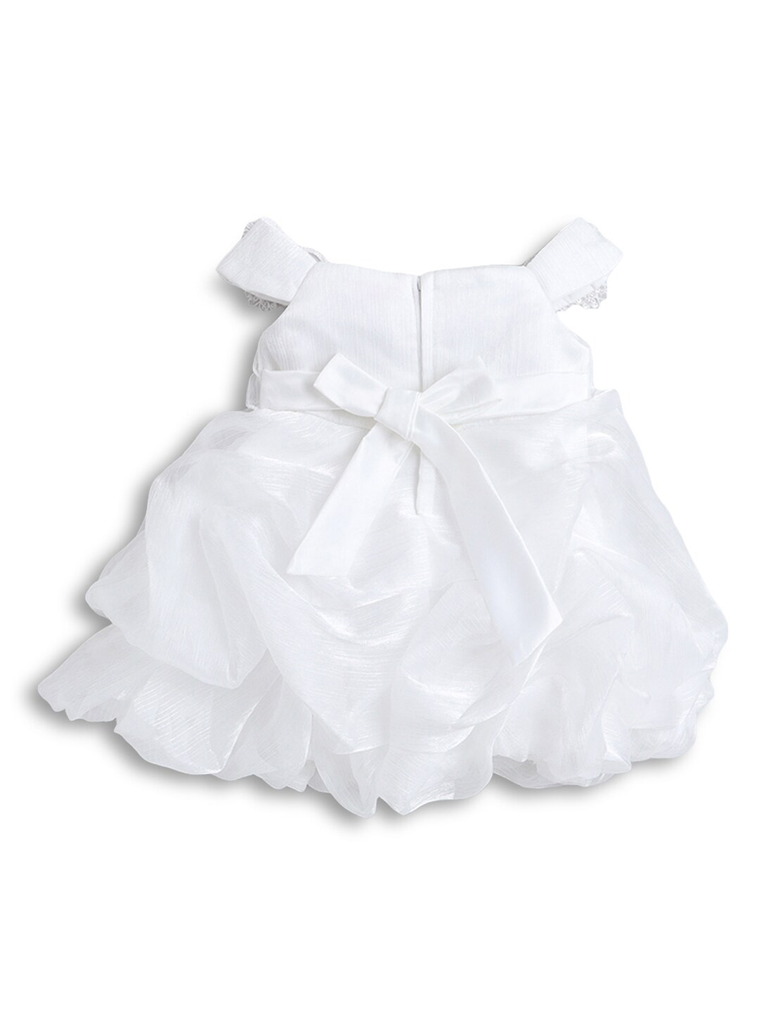 Buy Hopscotch White Off Shoulder Dress Dresses for Girls 18078488