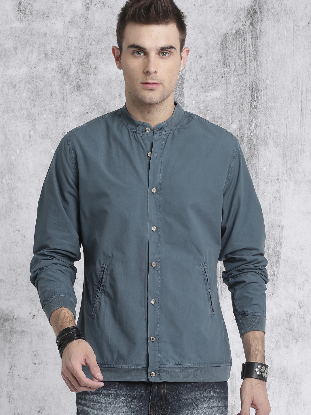 Buy Roadster Blue Solid Casual Shirt - Shirts for Men 1807879 | Myntra