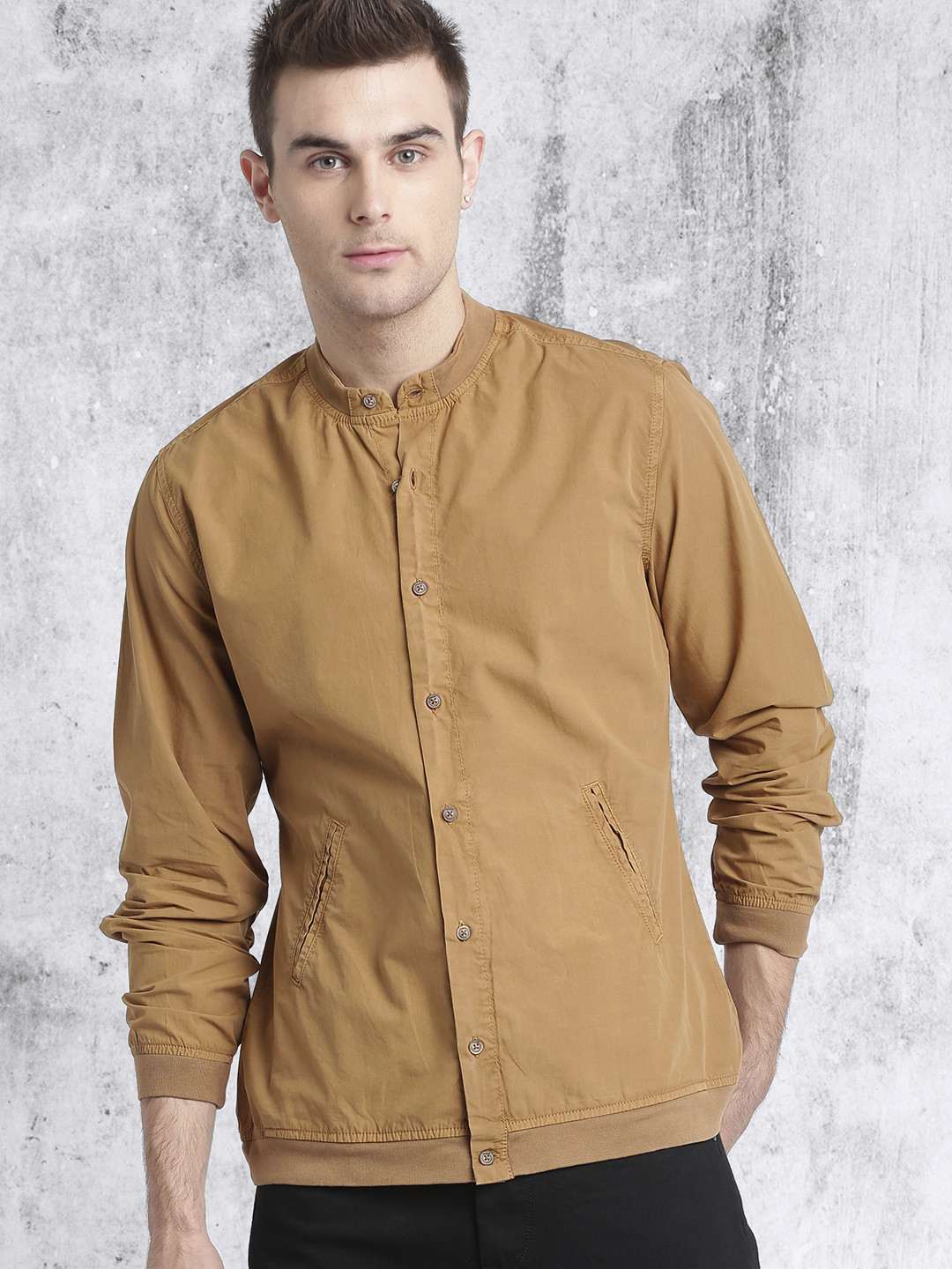 Buy RDSTR Men Khaki Regular Fit Solid Casual Shirt Shirts for Men