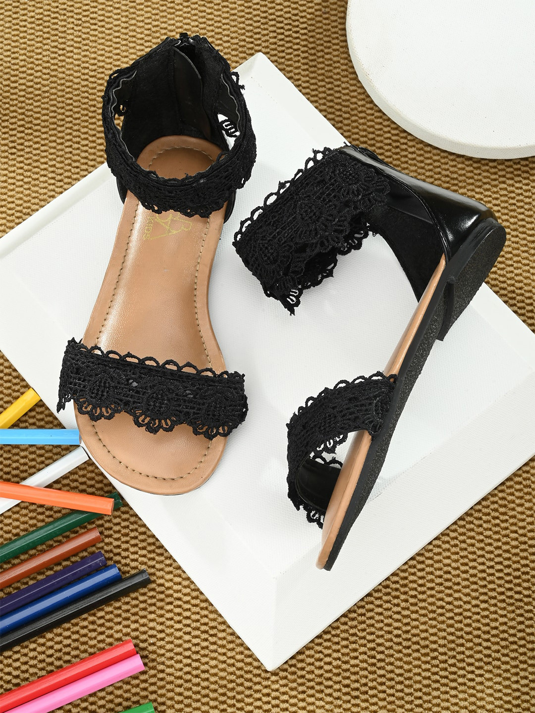 Buy Zebba Girls Black Flats Flats for Girls 18079040 Myntra