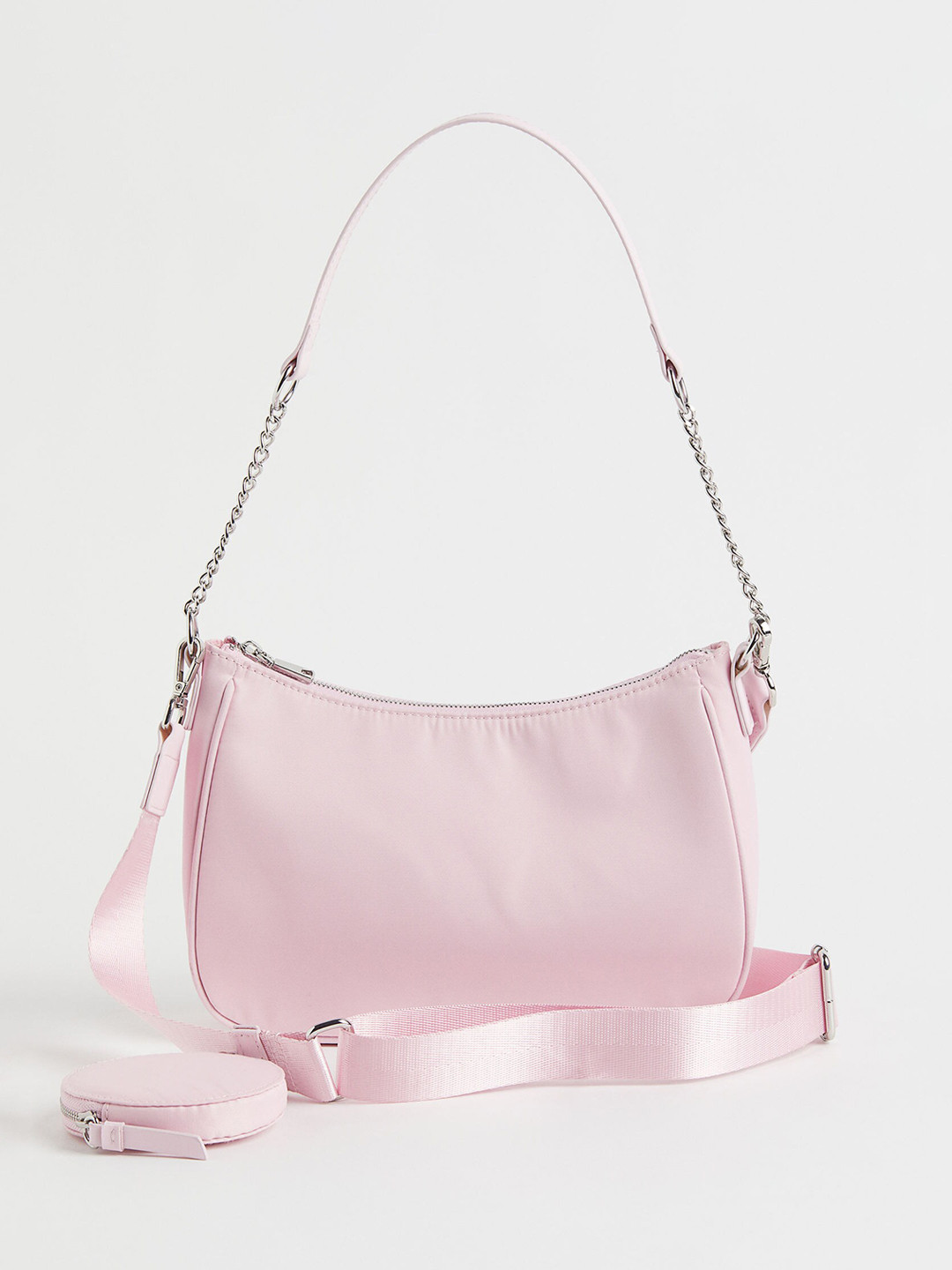 Buy H&M Women Pink Solid Shoulder Bag And Pouch Handbags for Women