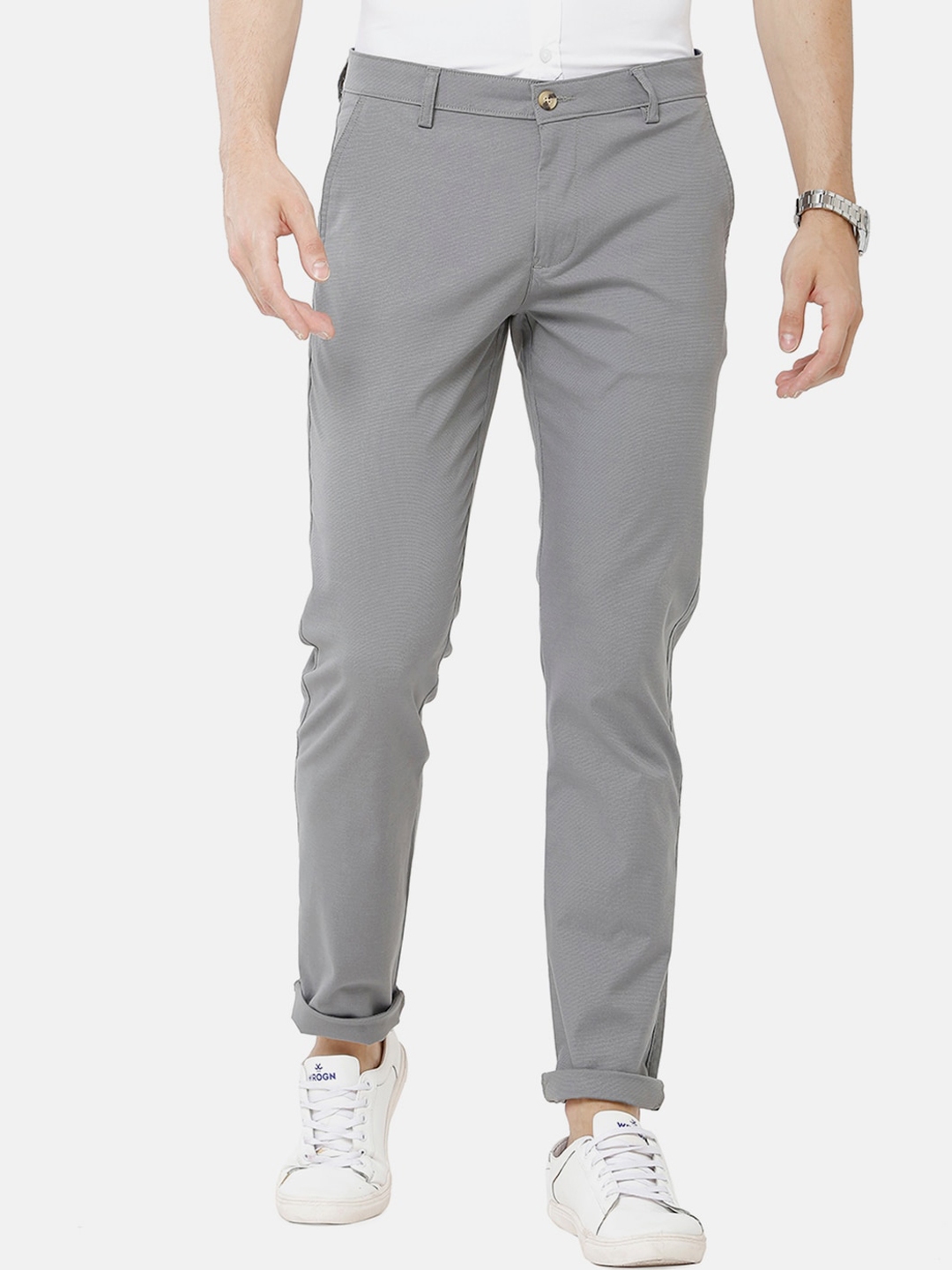 Buy Classic Polo Men Grey Chinos Trousers - Trousers for Men 18084736 ...
