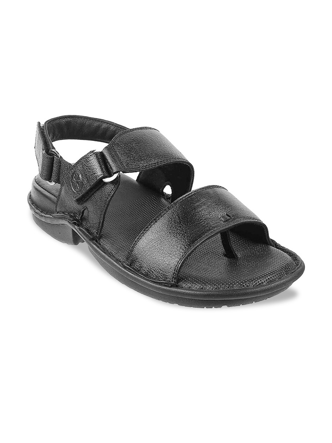 Buy Mochi Men Black Leather Comfort Sandals Sandals for Men 18089314