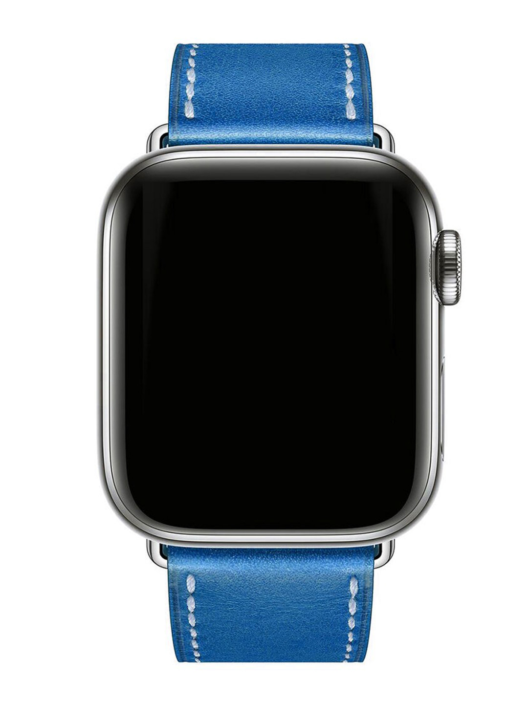 Buy Macmerise Blue Solid Leather Single Piece Apple Watch Straps