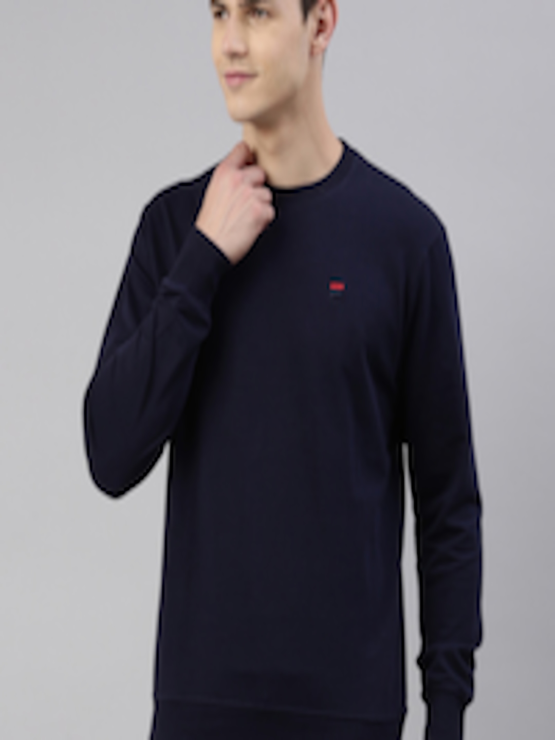 Buy FILA Men Blue Cotton Sweatshirt - Sweatshirts for Men 18094322 | Myntra