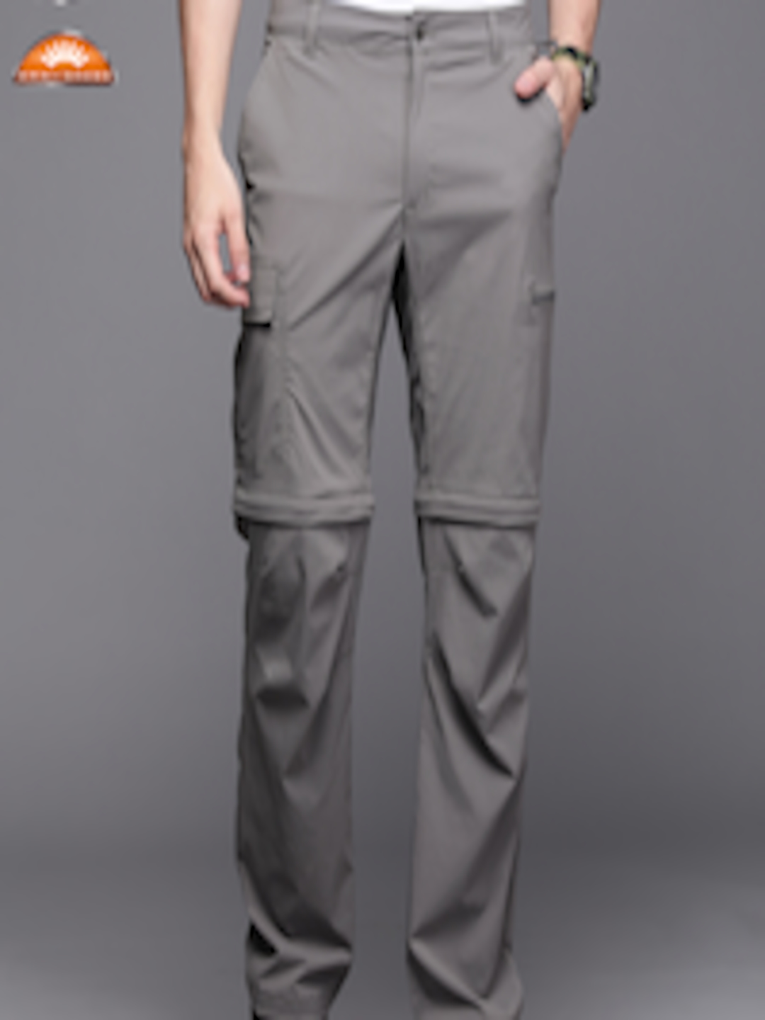 Buy Columbia Men Grey Slim Fit Trousers - Trousers for Men 18094534