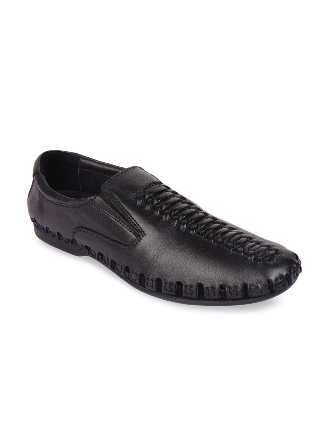 Buy Regal Men Black Leather Slip On Sneakers Casual Shoes for Men