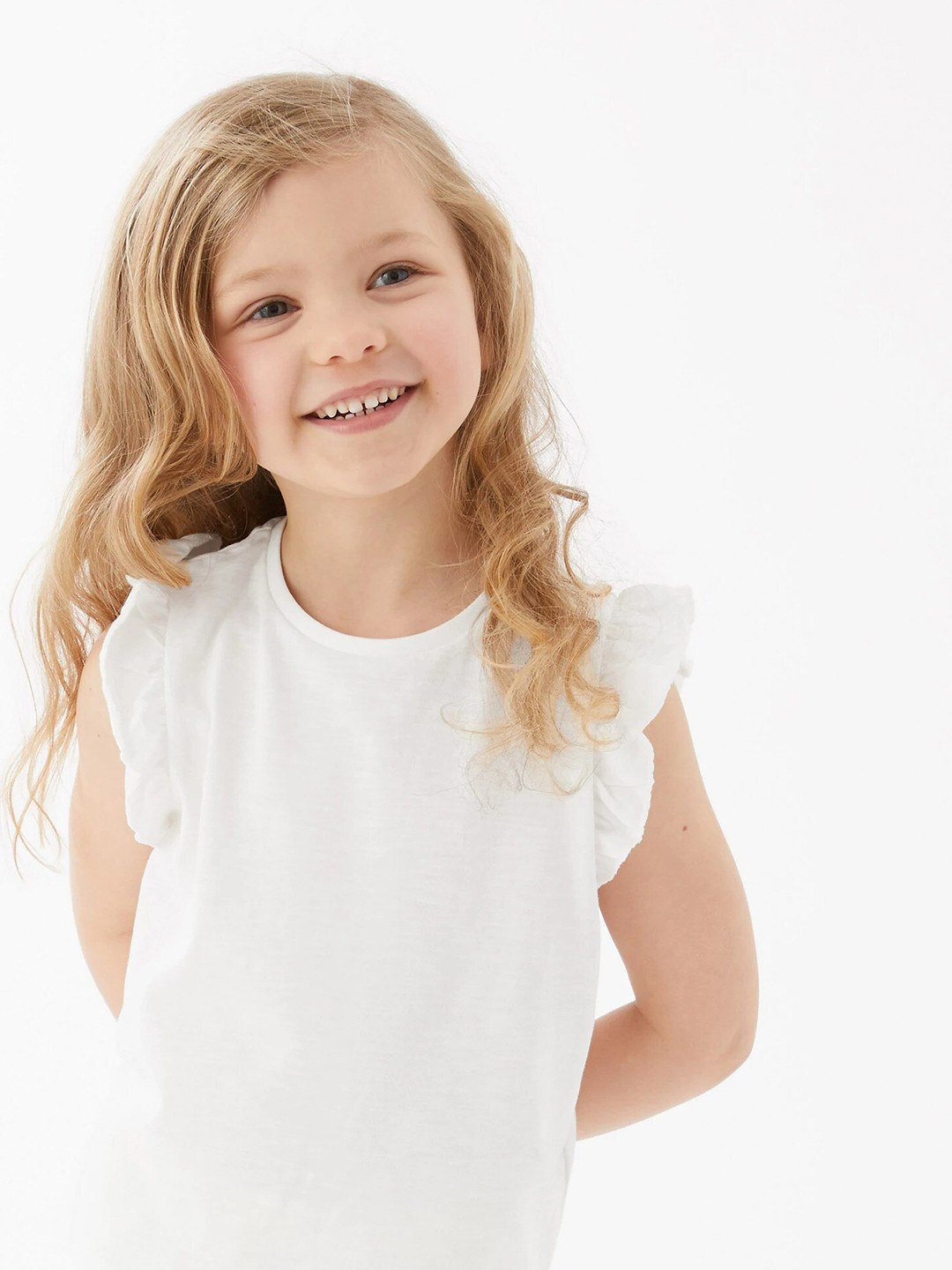 Buy Marks & Spencer Girls White Pure Cotton T Shirt Tshirts for Girls