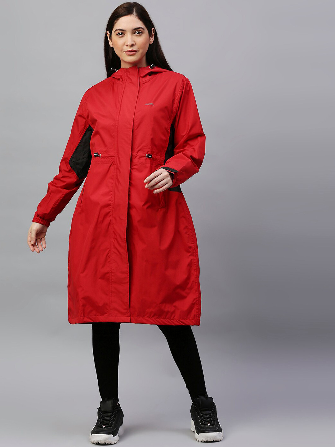 Buy Zeel Women Red Solid Rain Jacket Rain Jacket for Women 18104252