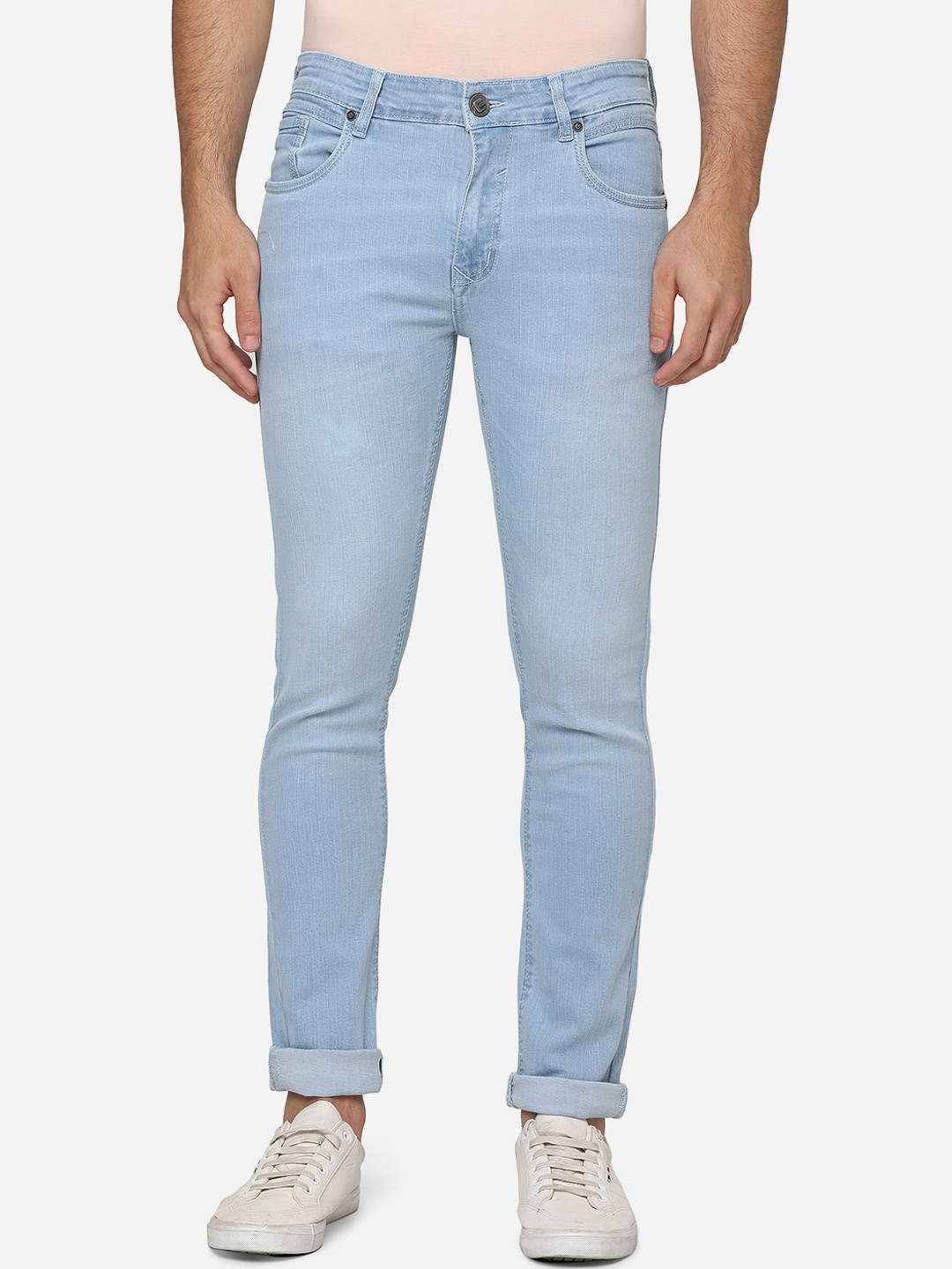 Buy Greenfibre Men Blue Slim Fit Light Fade Stretchable Jeans Jeans