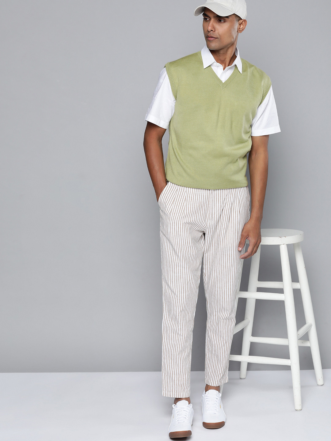 Buy Harvard Men Green Solid Sweater Vest Sweaters for Men 18111402 Myntra
