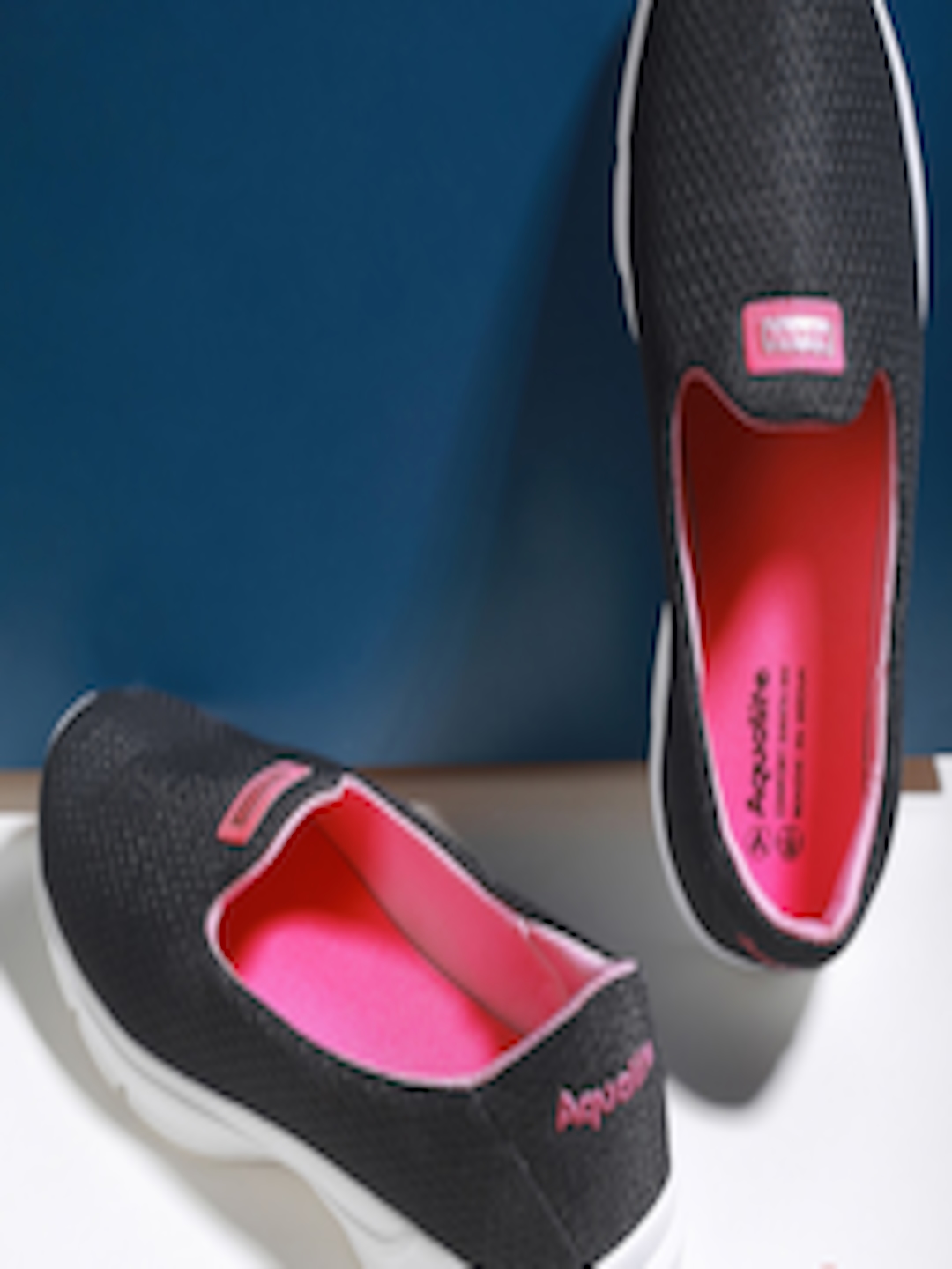 Buy Aqualite Women Black Colourblocked Slip On Sneakers - Casual Shoes ...