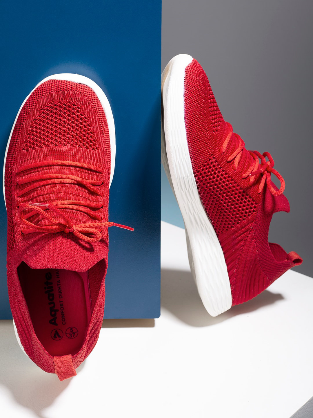 aqualite tennis shoes red