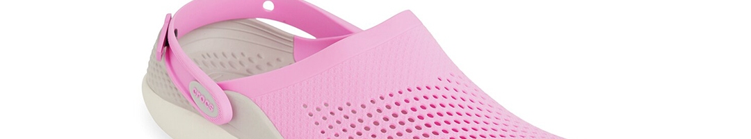 Buy Crocs Unisex Pink & White Clogs Sandals - Sandals for Unisex ...