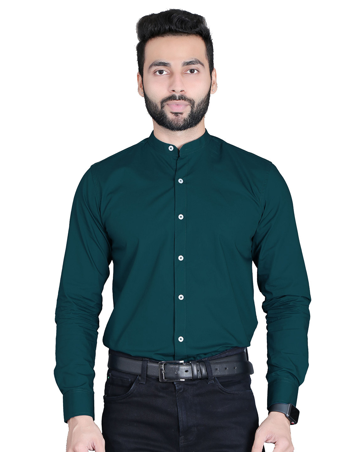 Buy 5TH ANFOLD Men Green Slim Fit Formal Shirt Shirts for Men