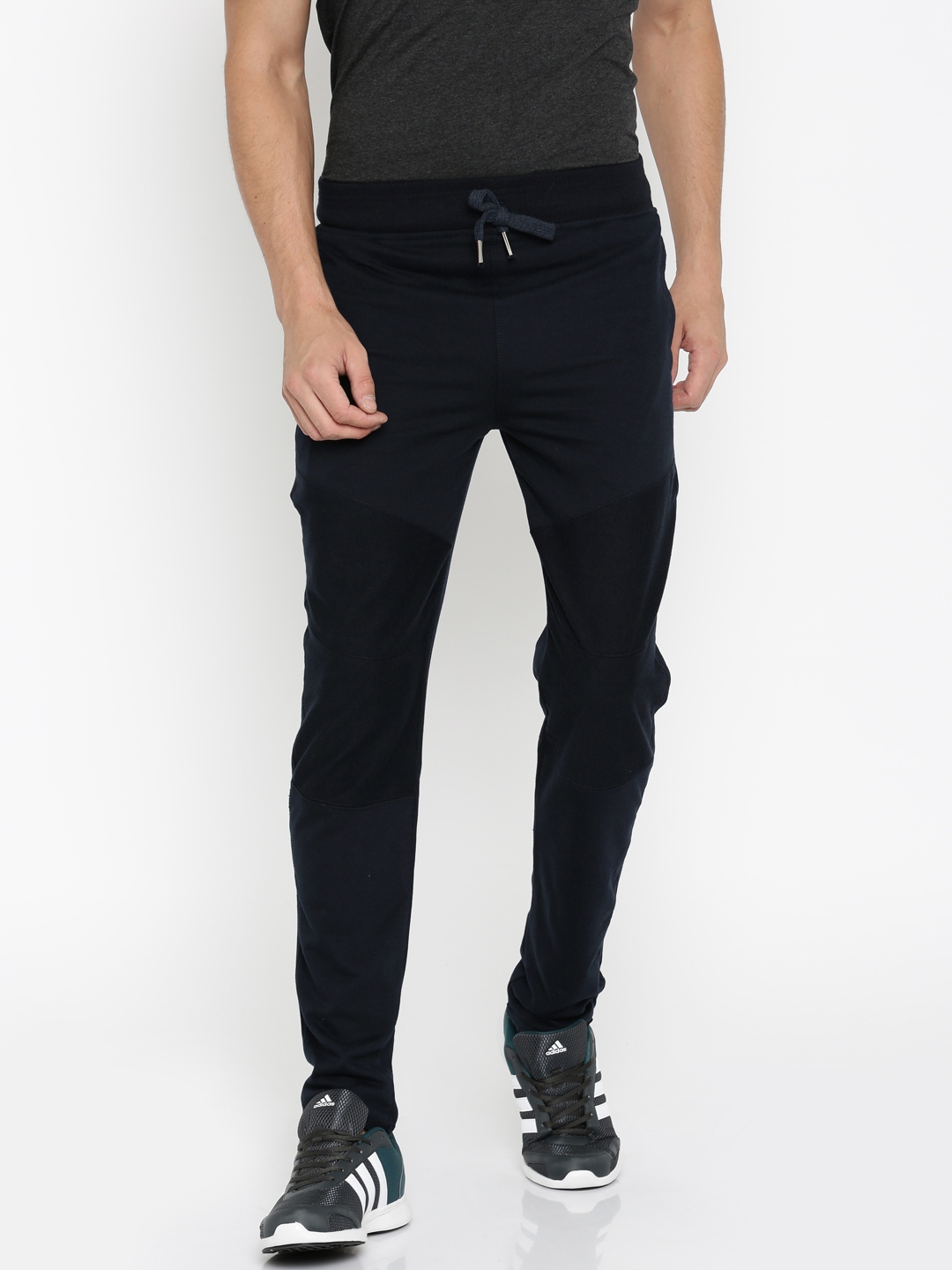 navy track pants mens