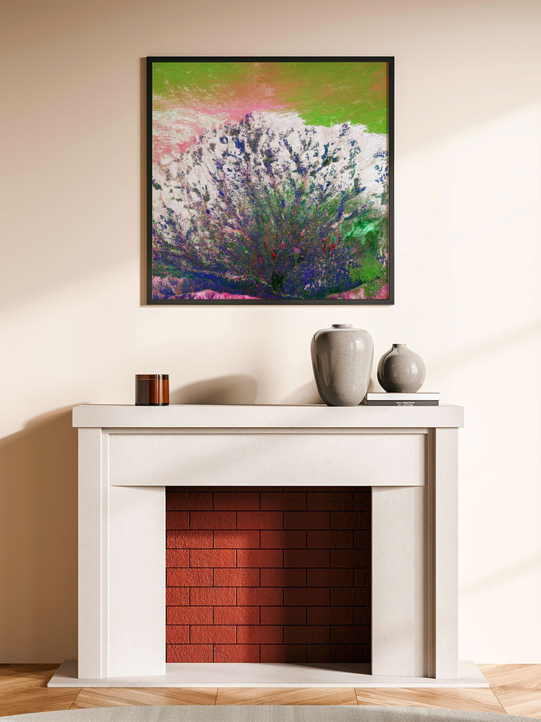 Buy ARTSPACE Green & White Aquatic Printed Framed Wall Art Wall Art