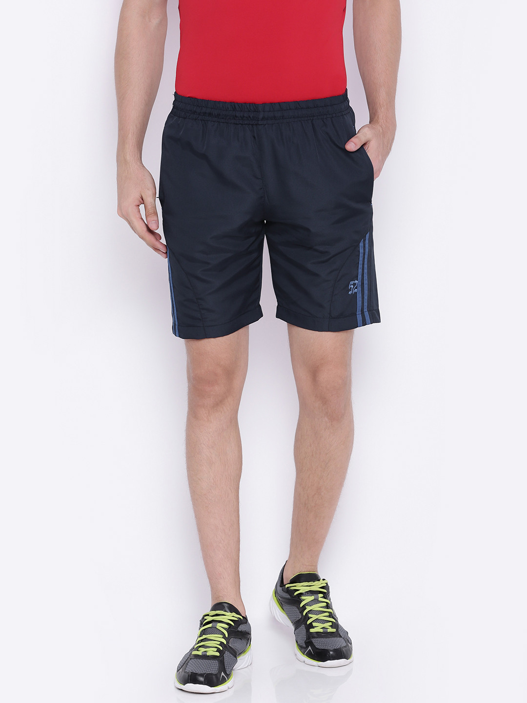 Buy Sports52 Wear Men Navy Solid Sports Shorts Shorts for Men 1812157