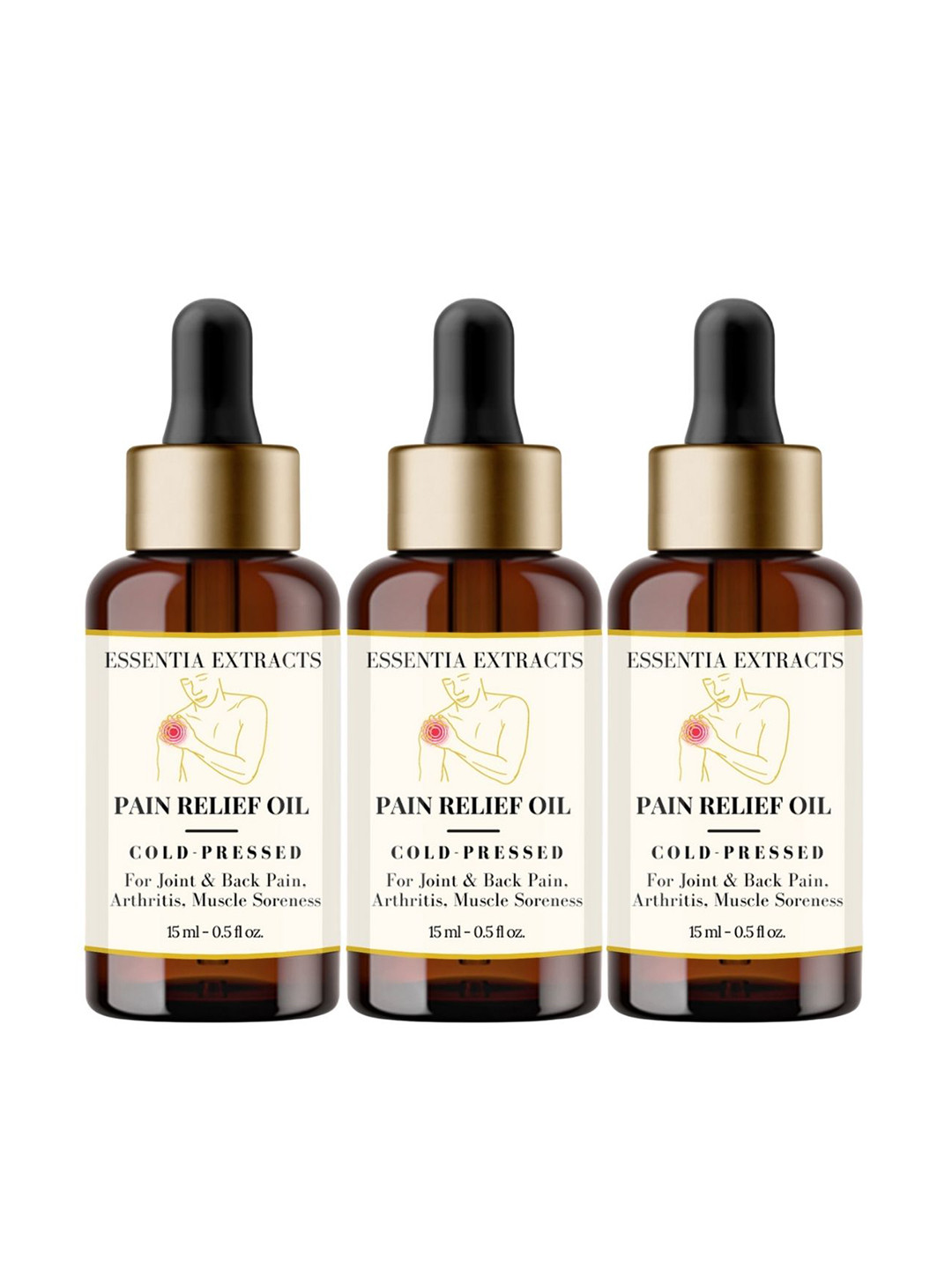 Buy ESSENTIA EXTRACTS Set Of 3 Cold Pressed Pain Relief Oil For Joint