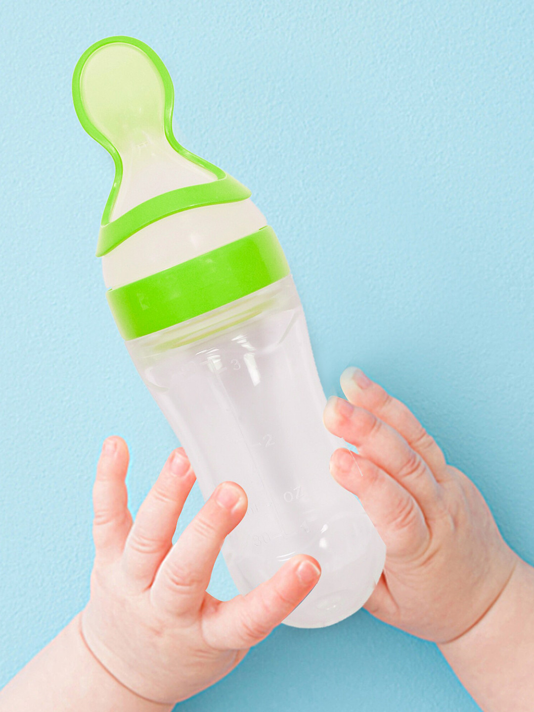 Buy Baby Moo Green BPA Free Squeeze Bottle Feeder With Dispensing Spoon
