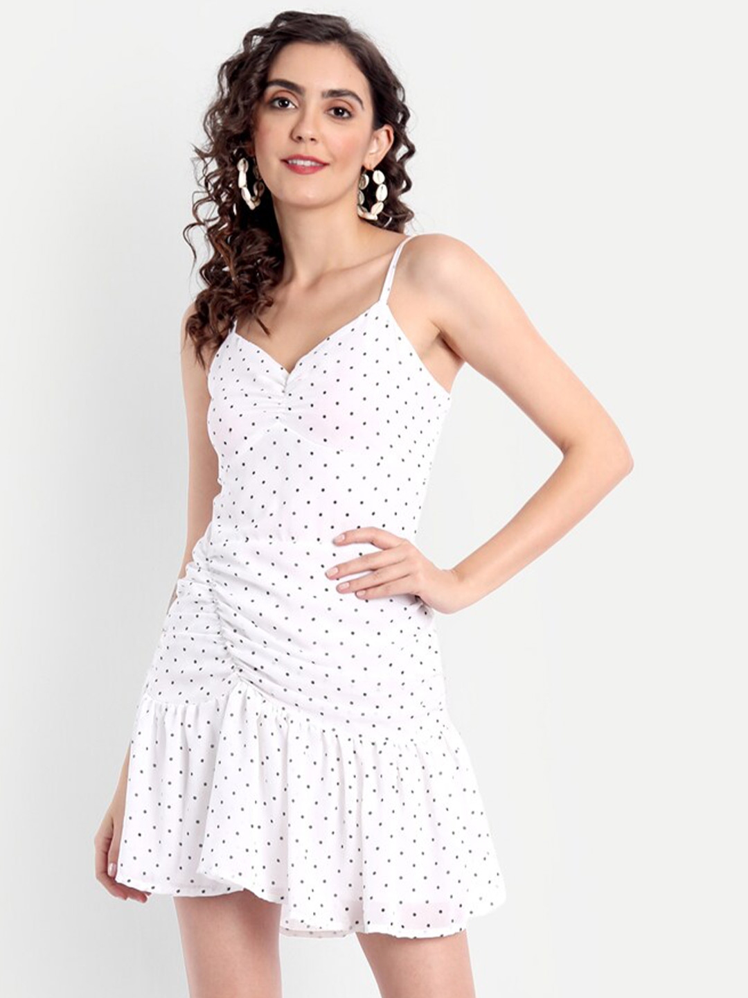 Buy Emprall White Georgette Mini Dress - Dresses for Women 18127608 ...