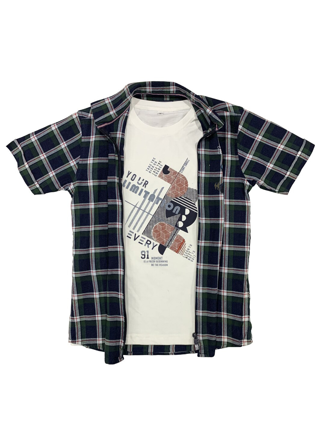 Buy CAVIO Boys Green Checked Casual Shirt Shirts for Boys 18127844