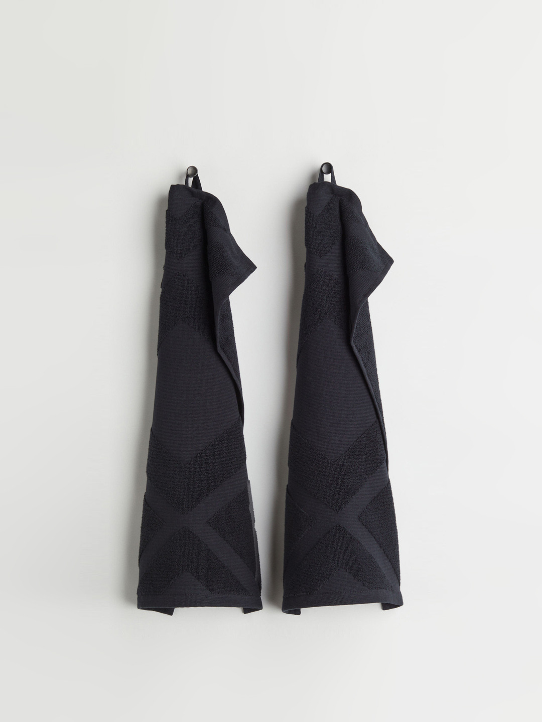 Buy H&M Black Pack Of 2 Guest Towels Bath Towels for Unisex 18132534