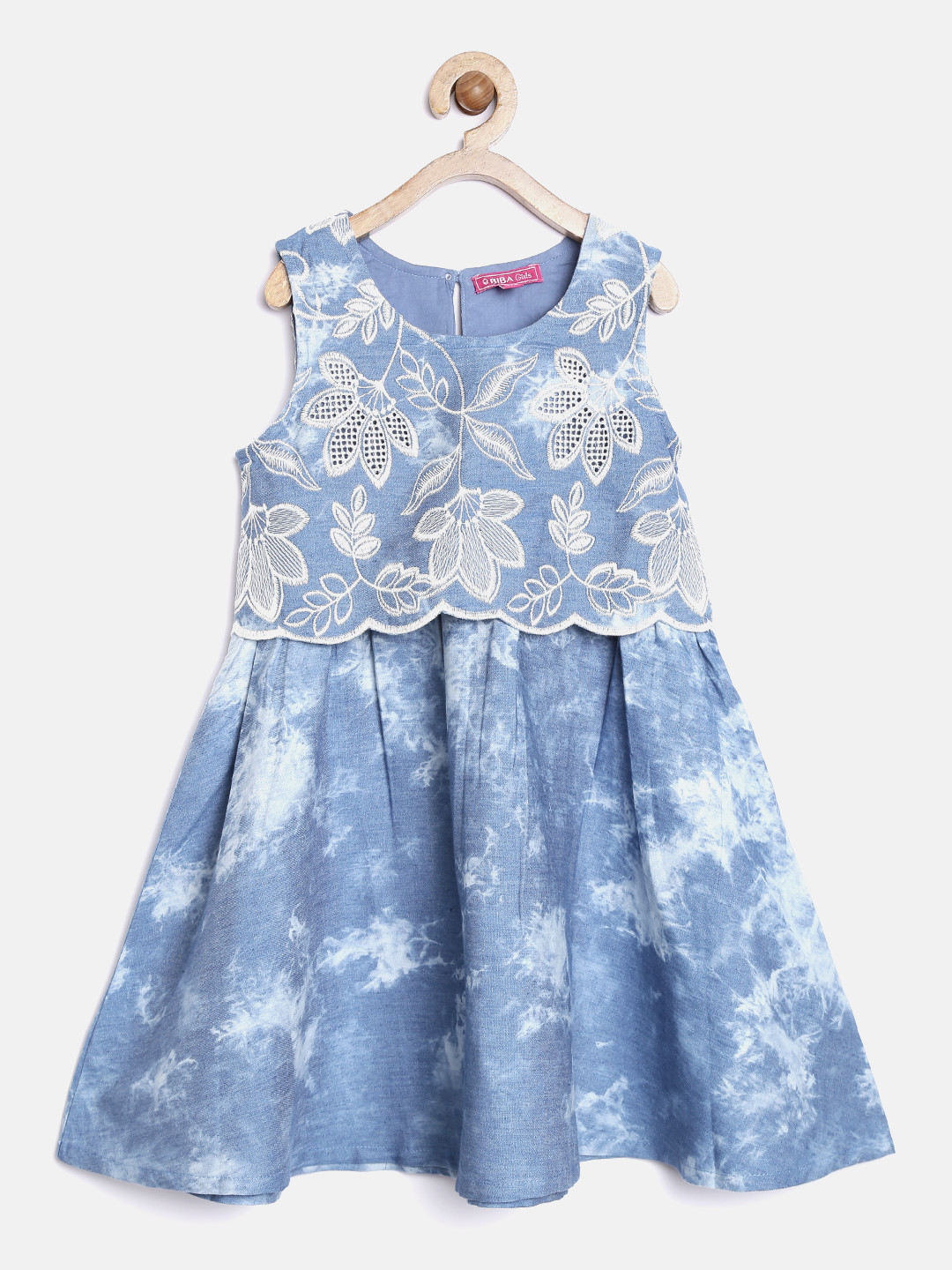 Buy Biba Girls Blue Layered A Line Dress Dresses for Girls 1813710 Myntra