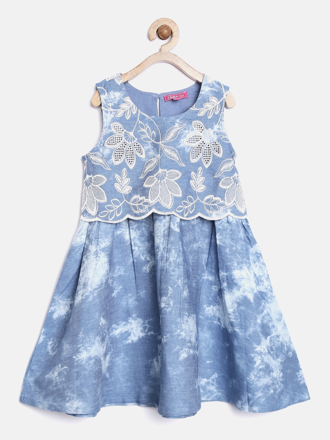 Buy Biba Girls Blue Layered A Line Dress - Dresses for Girls 1813711 ...