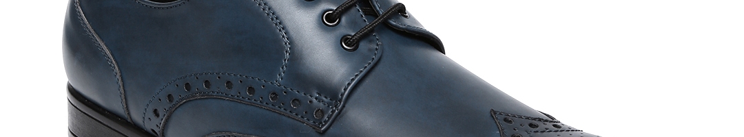 Buy San Frissco Men Blue Perforated Brogues - Formal Shoes for Men ...
