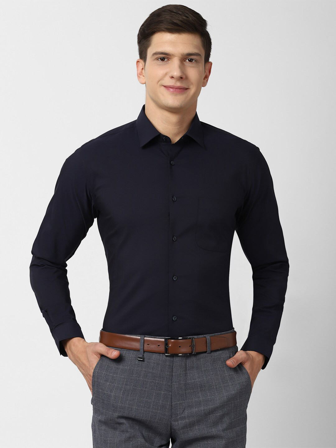 Buy Peter England Men Black Solid Formal Shirt Shirts for Men