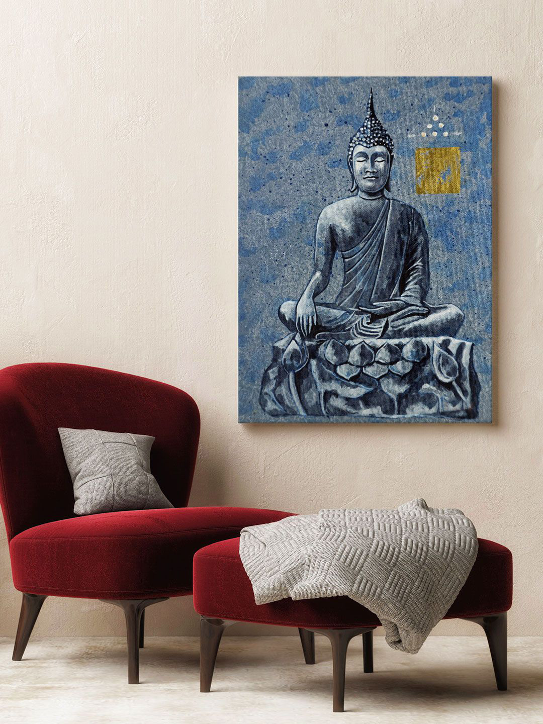 Buy ARTSPACE Blue Buddha Painting Wall Art Wall Art for Unisex