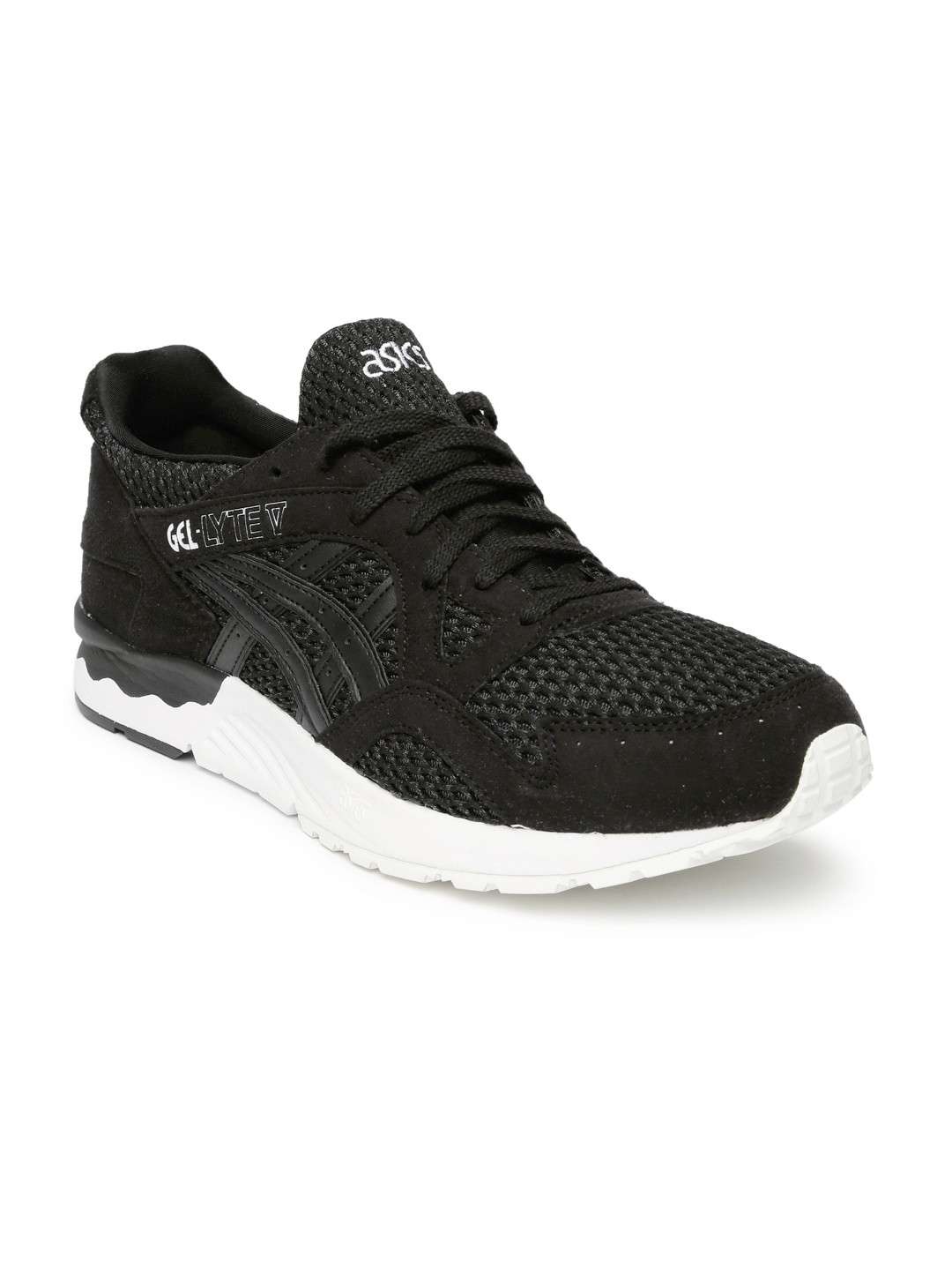 Buy ASICS Tiger Men Black Solid Gel Lyte V Sneakers Casual Shoes for